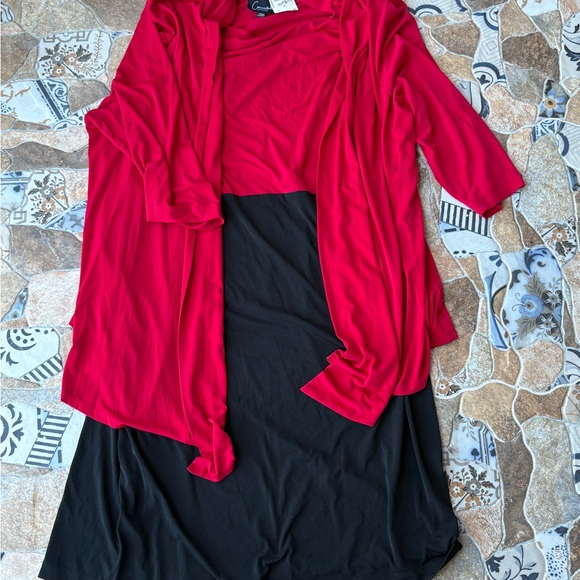 Connected Apparel Vibrant Red Dress - Picture 4 of 5